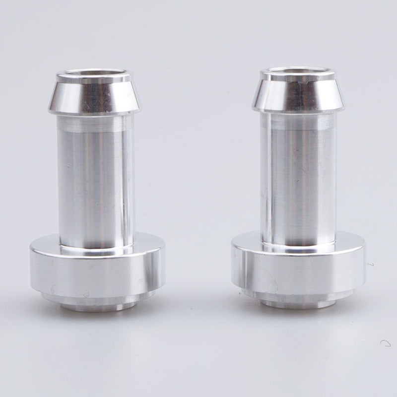 AC PERFORMANCE 3/8" Weld on Hose Barb Tail Nipple on Bung Weldable Tank Fitting Aluminium, Pack of 2 - Image 1